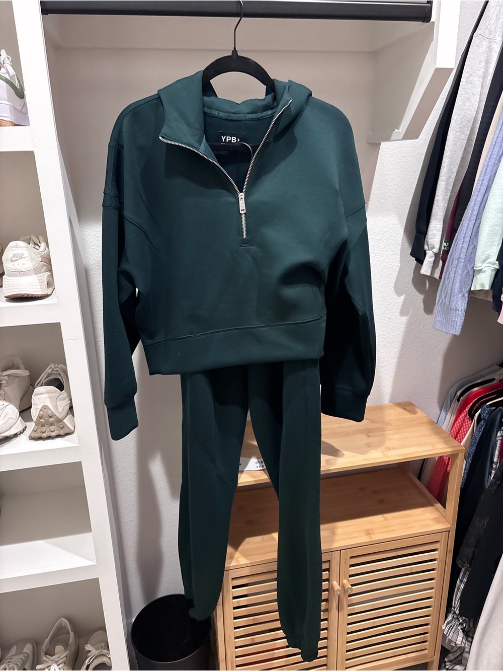 YPB Dark Teal Half-Zip Sweatshirt & Joggers Set